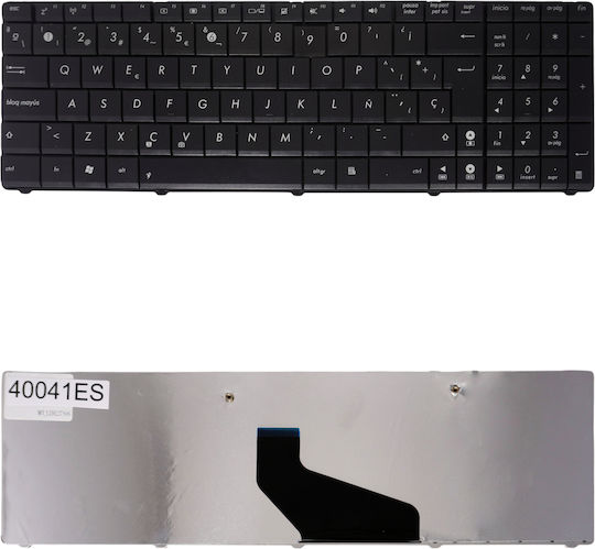 Spanish Laptop Keyboard For Asus X53 K53u K53t K53b K53z K53ta K73ta X53b X53br X53u-sx155v 70-n5i1k1000 V118502as1 Pk130j21a03 70-n5i1k1l00 Es Black Code 40041es