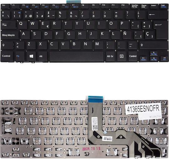Spanish Laptop Keyboard For Sony Vaio Z Canvas VJZ12A VJZ12AX0311S VJZ12AX0111S VJZ12AX0211S 149256071ES AEKR1P000103A V144006AK1SP ES No Frame Black Code 41365ESNOFR