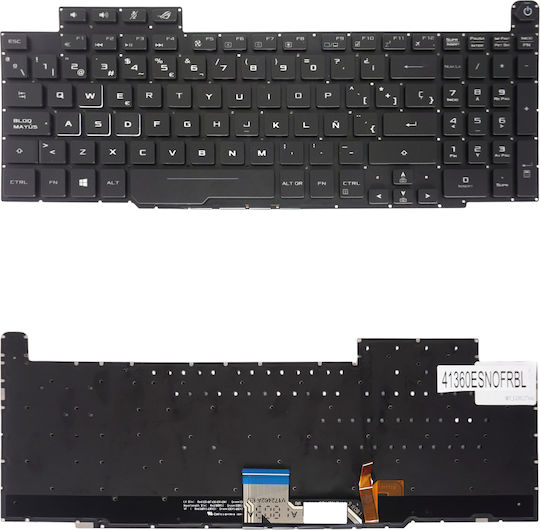 Teclado Español Para Portátil Spanish Laptop Keyboard Asus Rog Zephyrus M Gm501 Gm501gm Gm501gs 90nr00f2-r31la0 V172462a V172462a1 90nr00f2-r31us0 Es No Frame Backlight Black Κωδ.41360esnofrbl