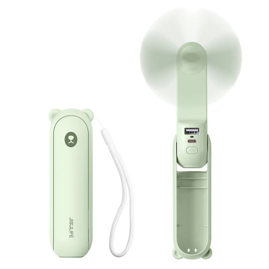 JisuLife Plus Portable Handheld Fan USB Rechargeable 4500mAh 2W Green