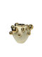 Marhome Dekorative Keramik Vase Beige 25x25xH24cm