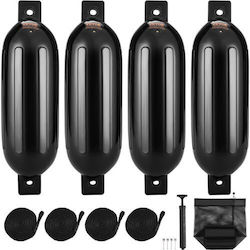 Vevor Boot Ballons Aufblasbare Rippige Boot Stoßstangen Docking 8.5" X 26" Schwarz