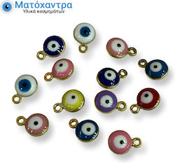 Metal Eye Gold Enamel 7mm Mix 25 Pieces