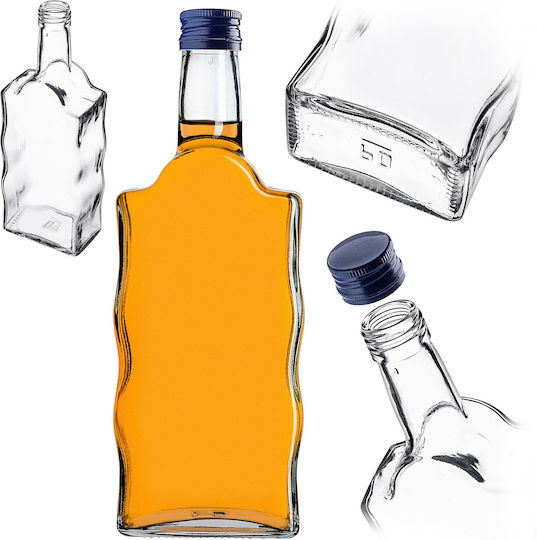 Glass Bottle Liqueur 500ml Navy Blue Cap 1 Pc