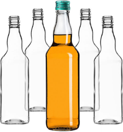 Glass Bottle 500ml Green Cap 10 Pcs