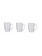 Excellent Houseware Κούπα Γυάλινη Διάφανη 400ml 3τμχ