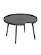 Garten- und Terrassentisch für kleine Außenräume Aluminium Teroc Grau 70x70x44cm