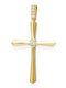 Goldjewels Women's 9K Gold Double Sided Cross Without Chain