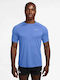 Dri-Fit Athletic Short Sleeve Blouse Blue
