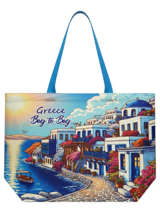 Bag to Bag Fabric Beach Bag Blue