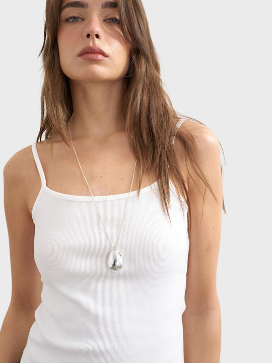 Topshop Women's Cotton Sleeveless Top White