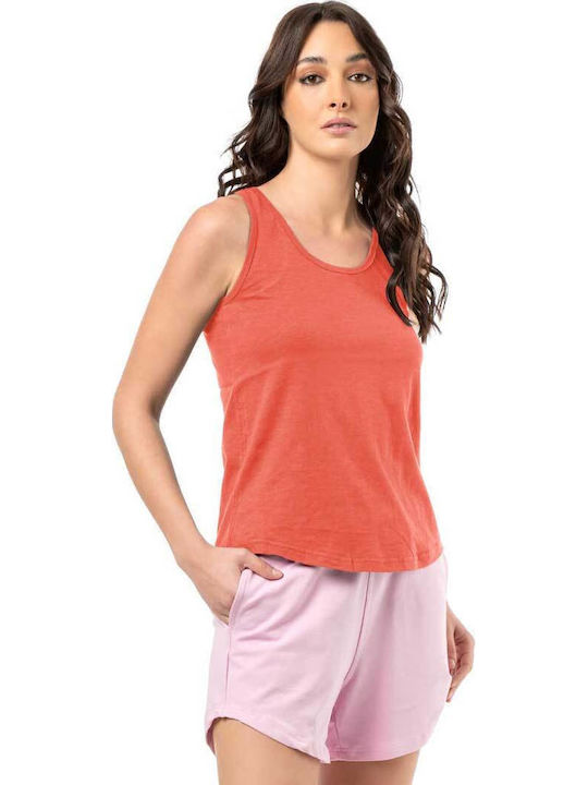 Damen Bluse Baumwoll-Koralle