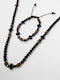 Schmuckset mit Halskette & Armband mit Steinen