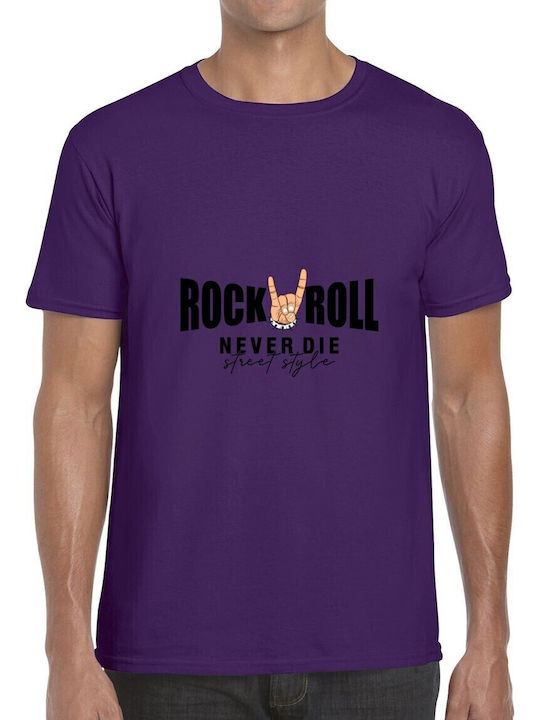 T-shirt Rock Roll Never Die Street Style Pop Cu...