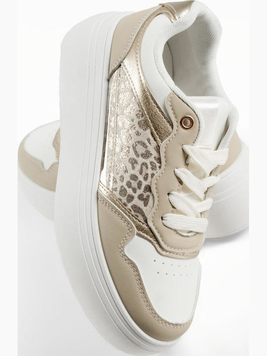 Flatforms Sneakers Bej Pentru Femei