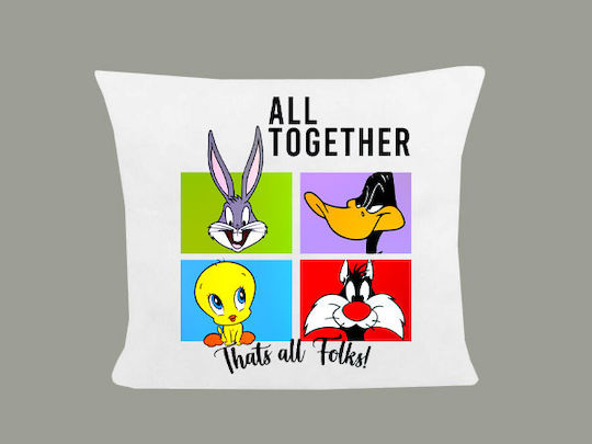 Μαξιλάρι Διάσταση 40x40cm Looney Tunes Λευκό