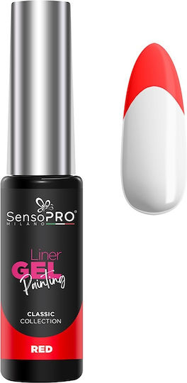 Sensopro Milano Classic Uv Nagelkunst Gel Linier Rote 8ml