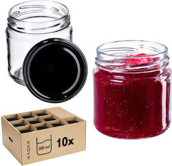 Kadax Βαζάκι Γυάλινο με Καπάκι 200ml (10τμχ) Kadax Βαζάκι Γυάλινο με Καπάκι 200ml (10τμχ)