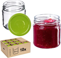Kadax Glass Jar with Lid 200ml (10pcs)