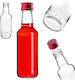 Glass Bottle 200ml Red Cap 1 Pc