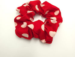 Hair Scrunchie Polka Dot Large Size Red