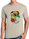 T-shirt Japanese Dragon Peonies Pop Culture Sand