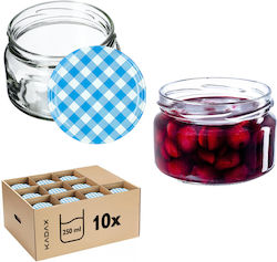 Kadax Borcan Sticlă cu Capac 250ml 10 buc