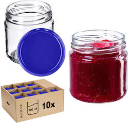 Kadax Glass Jar with Lid 200ml (10pcs)