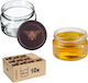 Kadax Βαζάκι Γυάλινο με Καπάκι 250ml (10τμχ)
