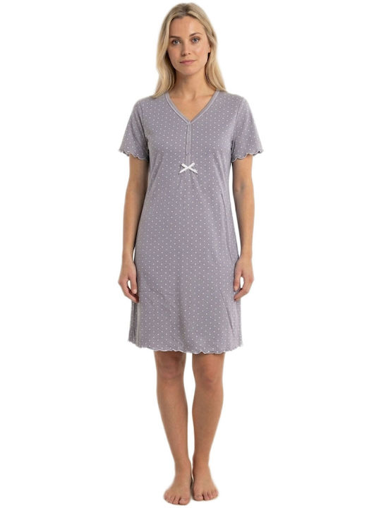 Caress Summer Cotton Women's Nightgown Soft Lilac