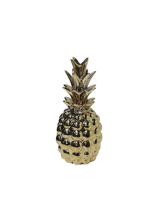Decorativ Ceramic Ananas Auriu Φ14x33cm 12/buc