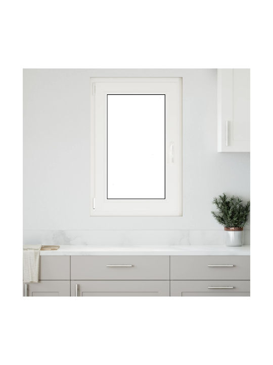 vidaXL Hinged PVC Window W60xH90cm