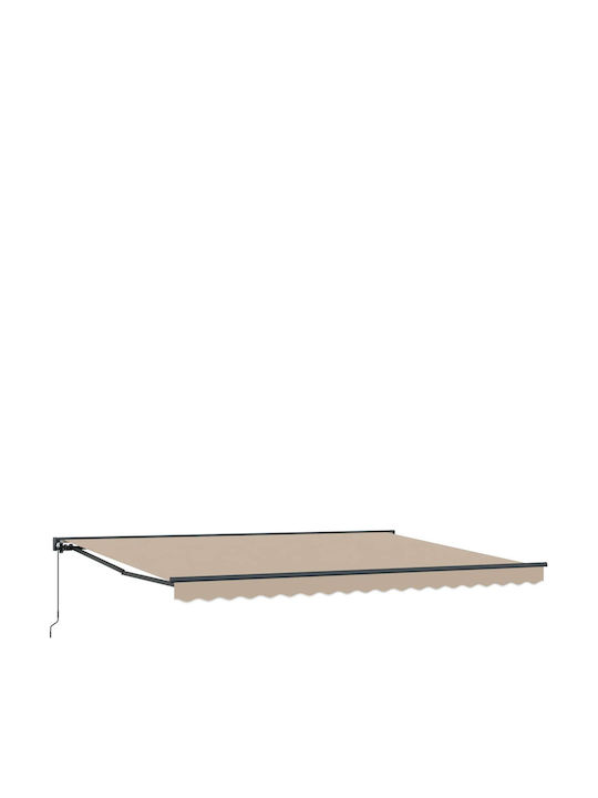vidaXL Markise Terrasse mit LEDs Beige 4x3.5m