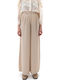 Damen Hochbund Pantaloona in Breit Bein Stil Beige S26B3290-Beige