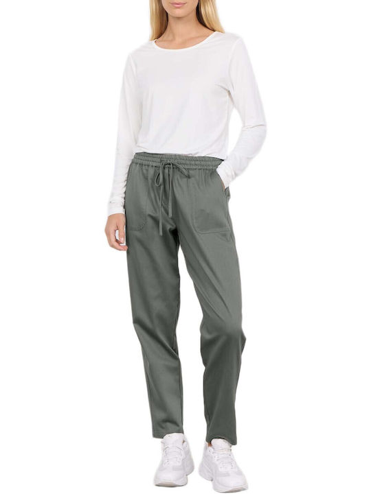 Soya Concept Women's Pantaloons with Rubber Band Green
