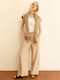 Women's Linen Trousers Beige
