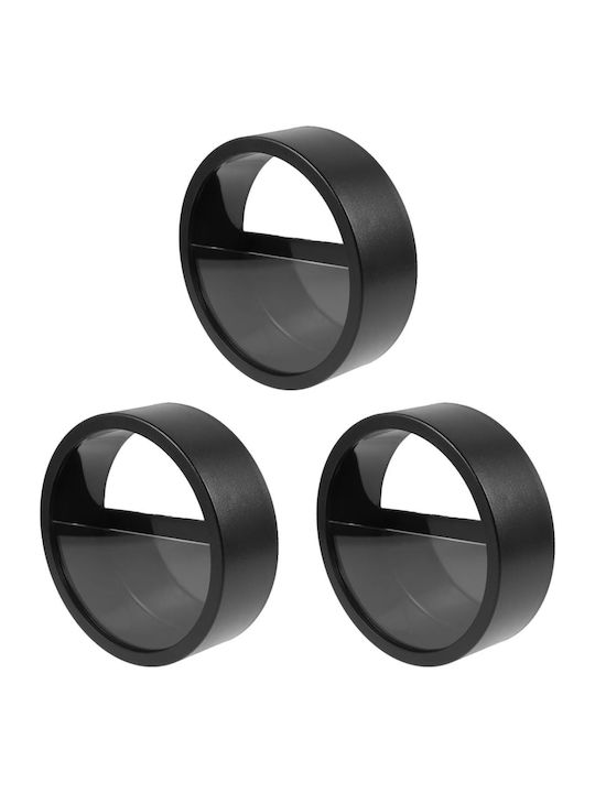 Ράφια Round Μαύρα (3τμχ)
