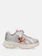 Brainrot Ballerina Capuchina Παιδικά Sneakers Ανατομικά με Σκρατς & Φωτάκια Ασημί