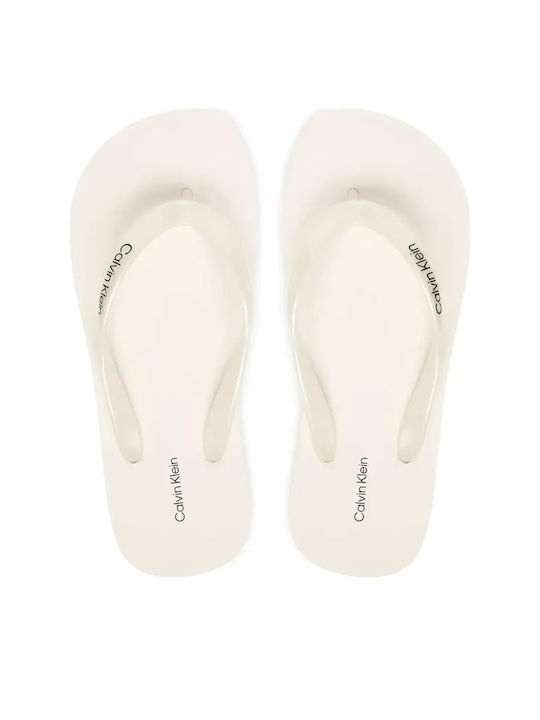 Calvin Klein Flip Flops in White Colour