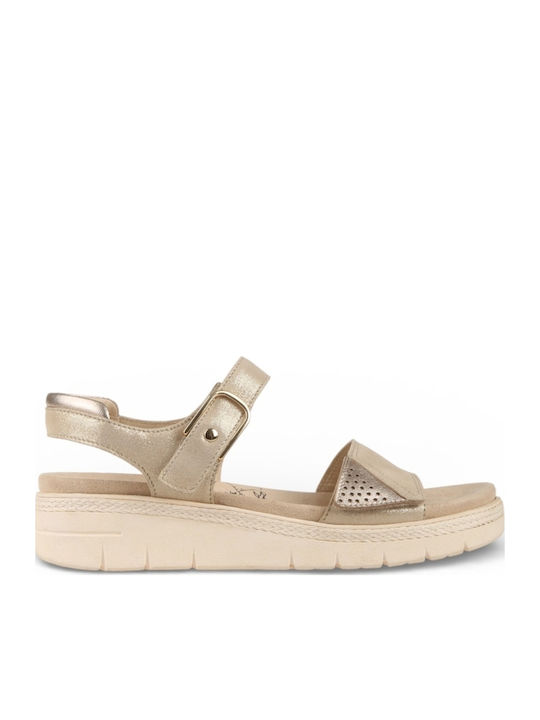 Дамски Сандали Flatforms Златисти