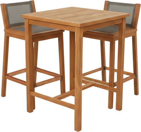 Bliumi Garten- und Outdoor-Möbelsets für kleinen Balkon G + 3 Stück Teak