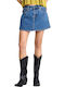 Women's Denim Skorts Mid Blue