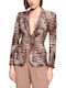 Elisabetta Franchi Women's Waisted Brown Blazer