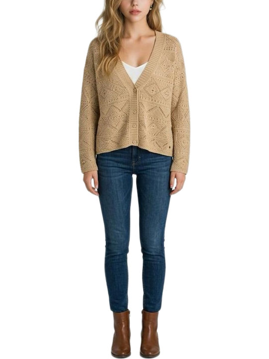 Women's Knitted Cardigan Base Beige