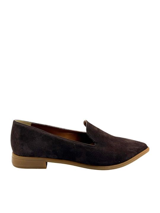 Zizel Δερμάτινα Γυναικεία Loafers σε Καφέ Χρώμα