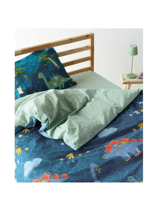 Kentia Set Kids Pillowcases from 100% Cotton 50x70cm Petrol Green