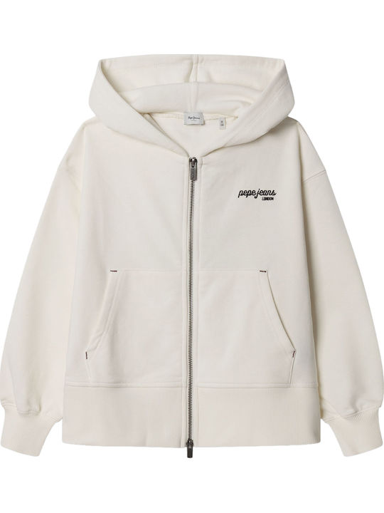 Kids Sweatshirt Cardigan Mousse White Galathea