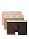 Heritage Men's Boxers Brown Pink Khaki 3Pack
