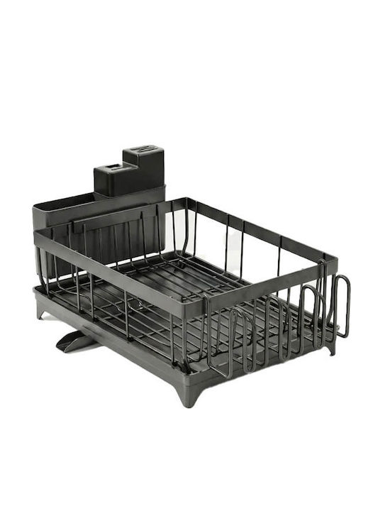 Metallic Black Sink Strainer 42x30x10cm