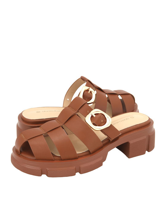 Gianna Kazakou Midal Leather Women's Flat Sanda...